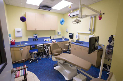 Dental chair at Lantzy Children's Dentistry